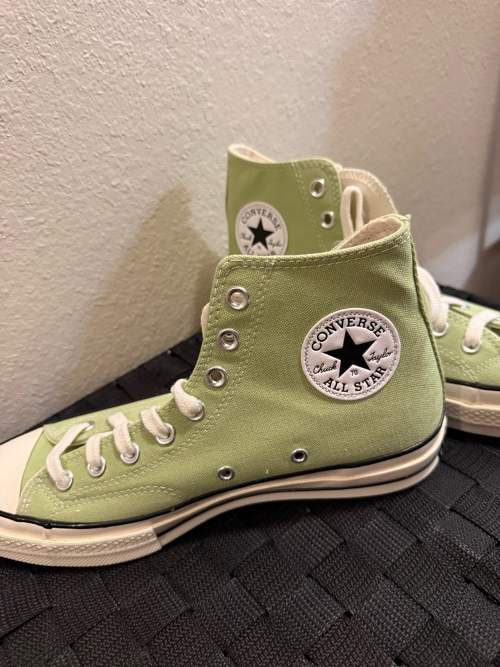 Converse Kids High Top Sneakers - Light Green Canvas